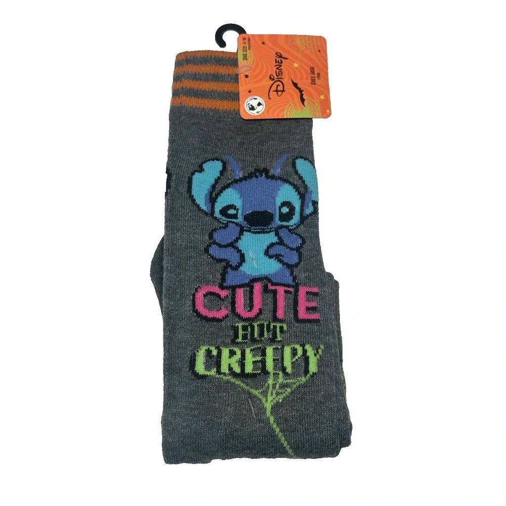 disney womens knee high‎ halloween socks size 4-10